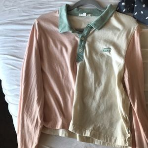 Vans block color pastel long sleeve shirt